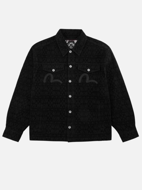EVISU Velvet Touch Kamon Jacquard Shirt Jacket