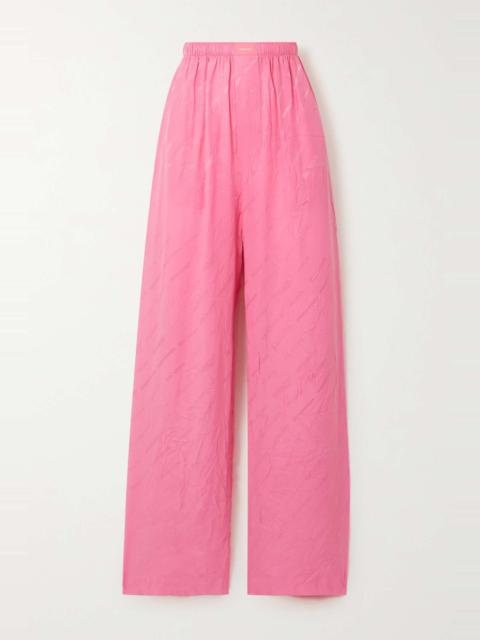 BALENCIAGA Crinkled silk-jacquard pants