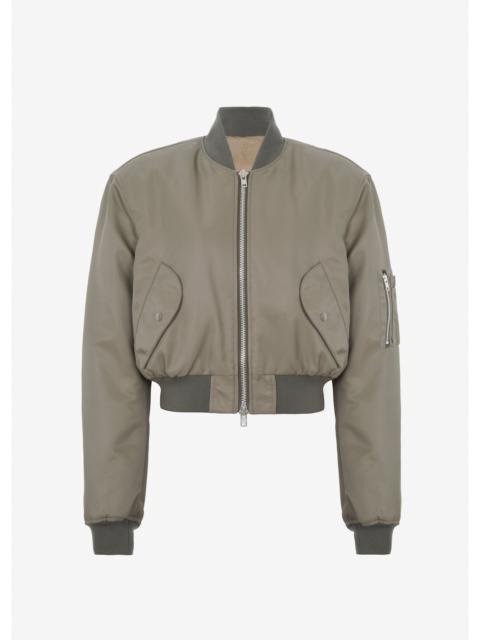 The Frankie Shop Mati Cropped Padded Bomber - Olive