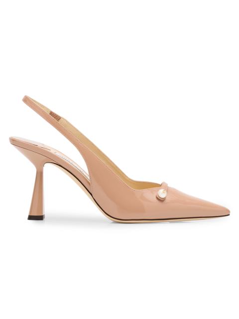 JIMMY CHOO Women's Amita 85MM Patent Leather Slingback Pumps - Light Pink