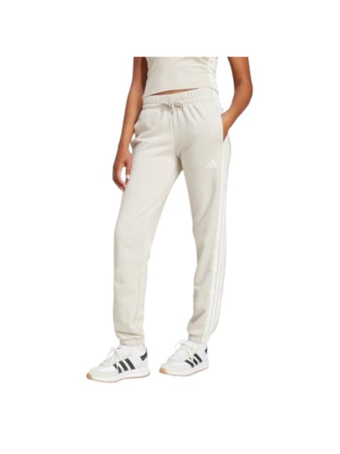adidas (WMNS) adidas Essentials 3-Stripes French Terry Cuff Pants 'White' JE0049
