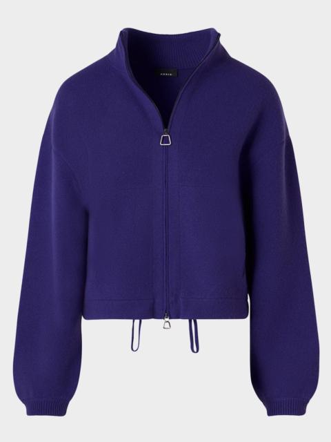 AKRIS Cashmere Pique Zipped Short Cardigan