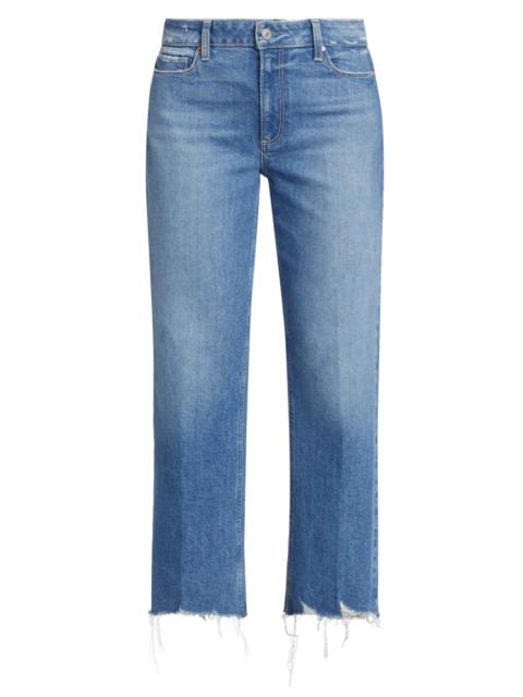 PAIGE Women's Leenah Straight-Leg Cropped Jeans - Charming With Allegro Hem