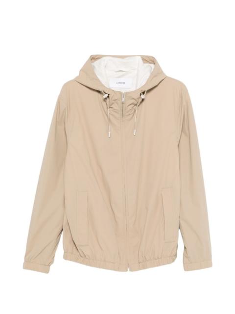 LARDINI hooded zip-up jacket