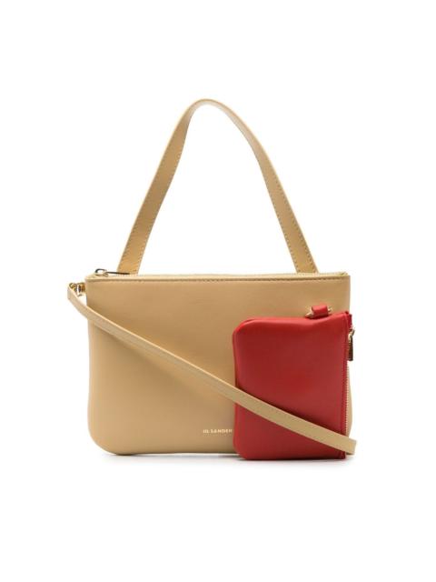 Jil Sander logo-lettering leather crossbody bag