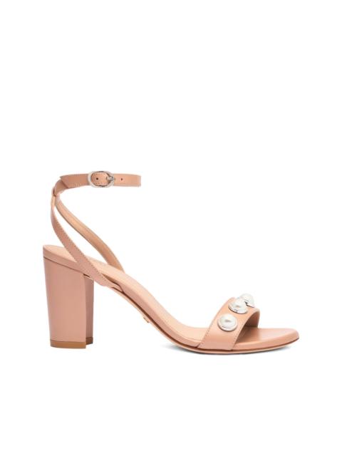 Stuart Weitzman 80mm Nearlybare portia pearl-embellished sandals