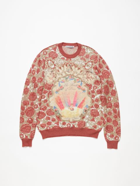 Jacquard sweater - Blossom pink/gold