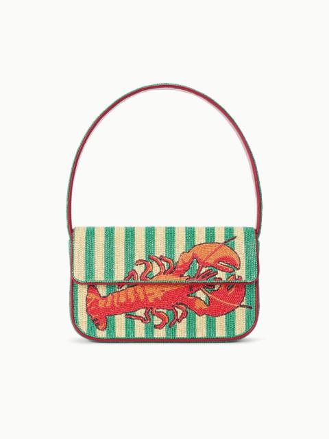 STAUD STAUD TOMMY BEADED BAG SUMMER LOBSTER