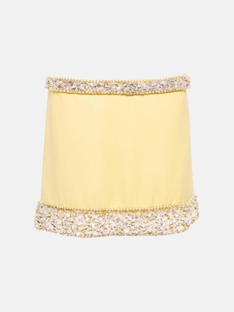 Miu Miu Embellished cady miniskirt