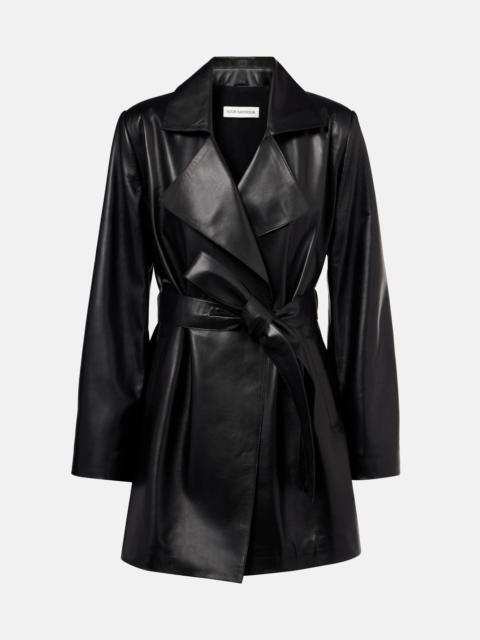 NOUR HAMMOUR Kerri leather wrap coat