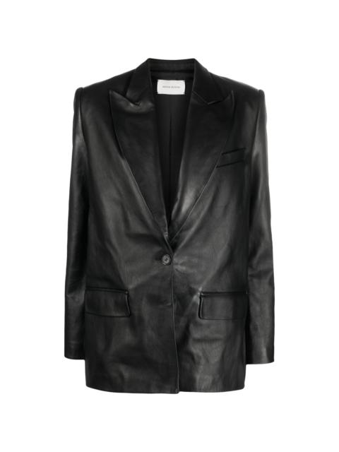 MAGDA BUTRYM peak-lapels sheepskin blazer
