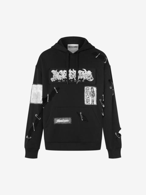 Moschino SAFETY PINS ORGANIC COTTON SWEATSHIRT