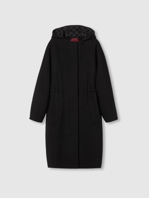 GUCCI Embroidered wool and silk coat