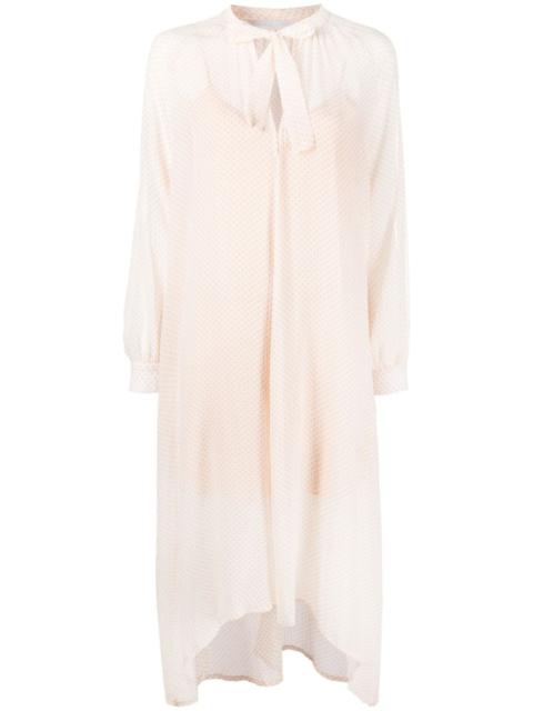 FABIANA FILIPPI graphic-print long-sleeve midi dress