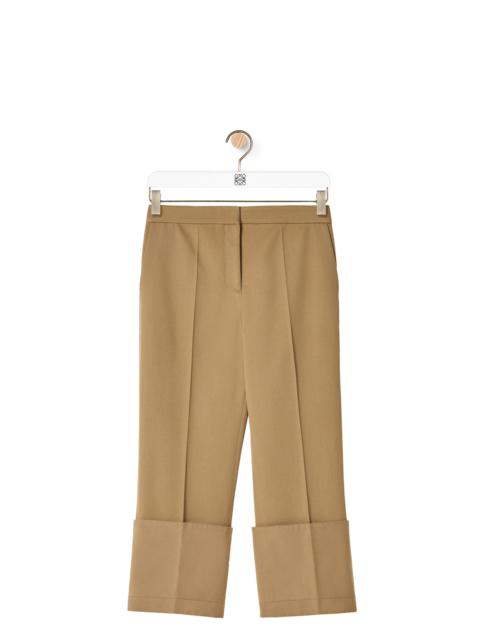 Loewe Cropped turn up trousers in wool