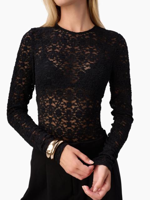 CAMI NYC MELI STRETCH LACE TOP BLACK