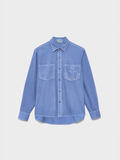 JW Anderson WOMENS OVERSIZED SHIRT IN FRENCH BLUE