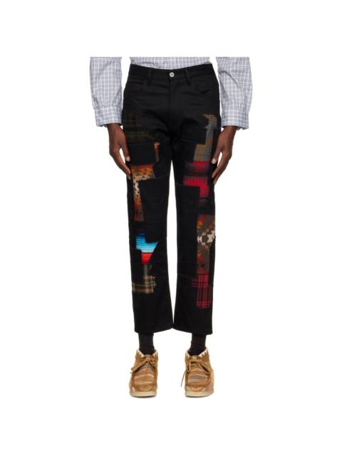 Junya Watanabe MAN Black Patchwork Jeans
