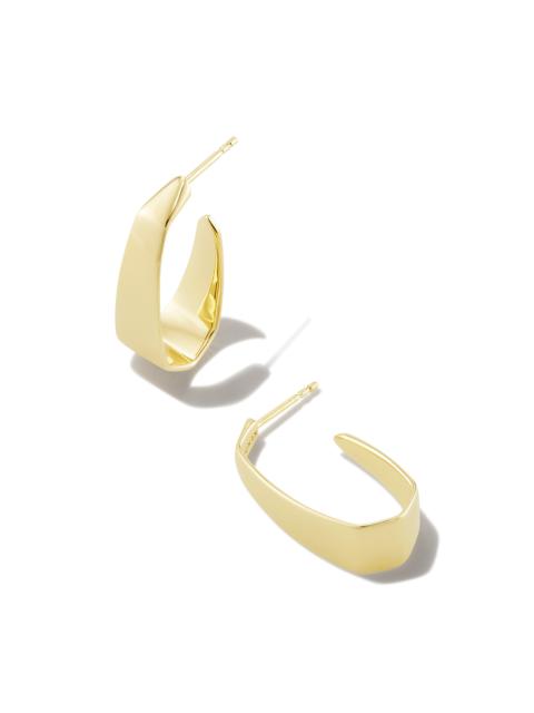 KENDRA SCOTT Cadence Hoop Earrings in 18k Gold Vermeil