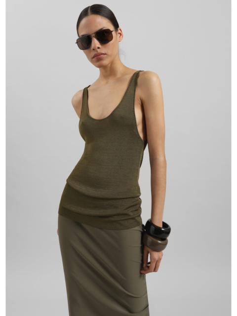 The Frankie Shop Rivo Knit Tank Top - Khaki