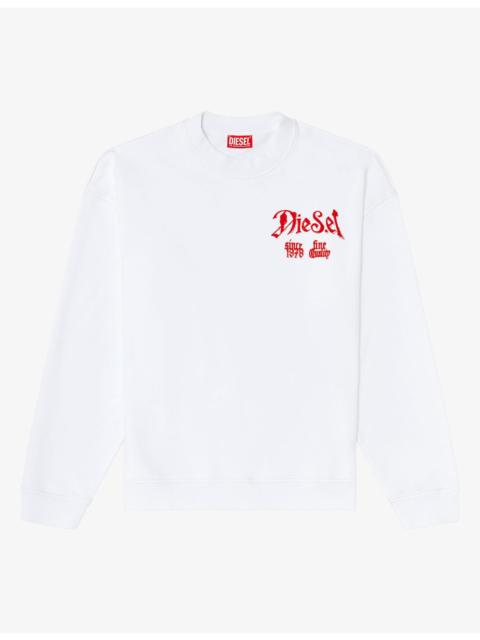 Diesel Flocked Graphic-Print Cotton Jumper