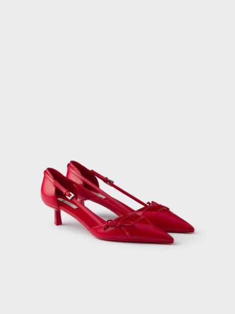 Prada Open-side leather pumps