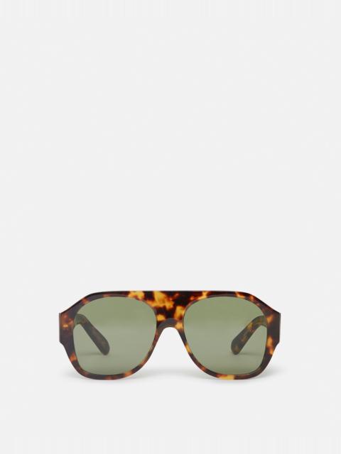 Stella McCartney Logo Chunky Aviator Sunglasses