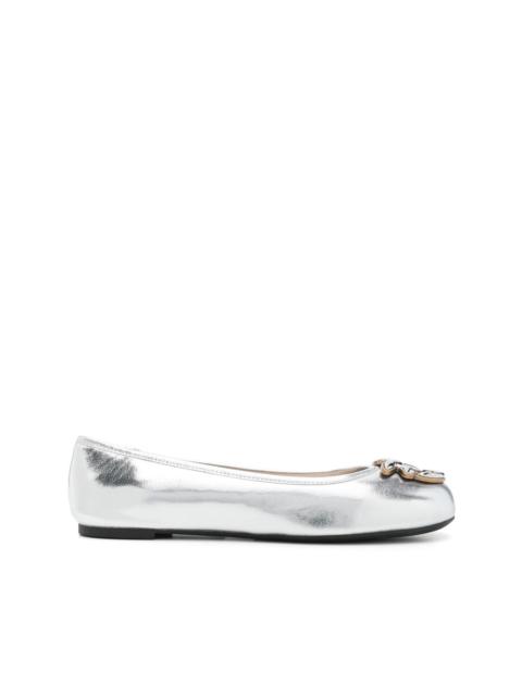 PINKO Love Birds-motif ballet flats