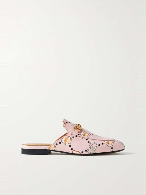 GUCCI Princetown Kawaii horsebit-detailed leather slippers