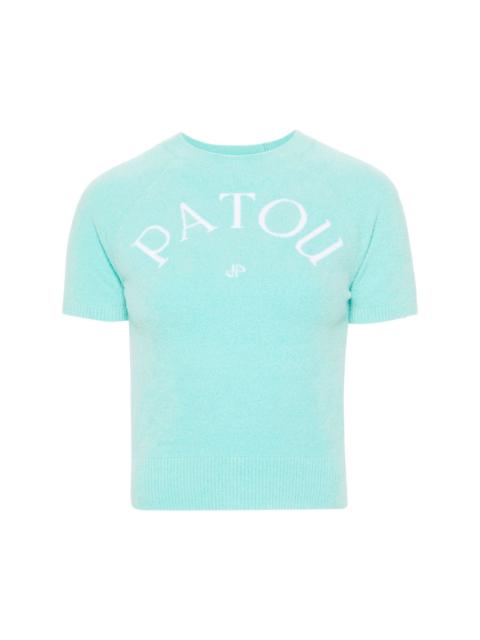 PATOU jacquard-logo knitted top
