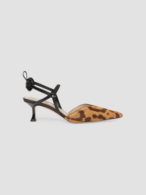 FENDI Women's Very Colibri 55MM Leopard-Print Calf Hair Slingback Pumps - Miele Brown