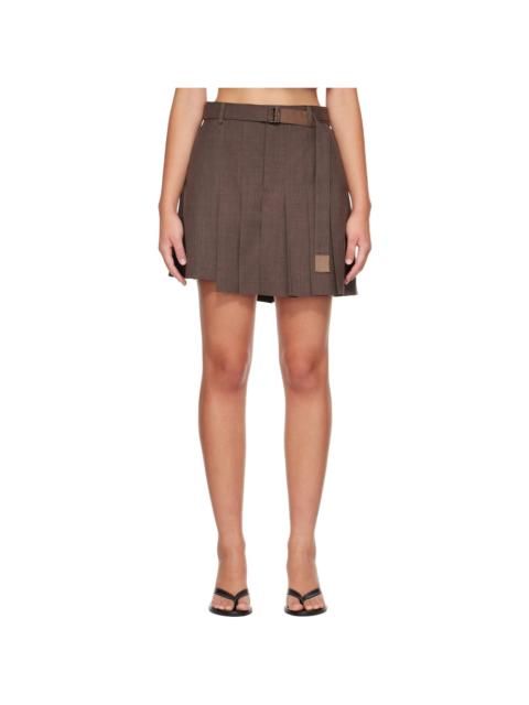 sacai Brown Suiting Skort