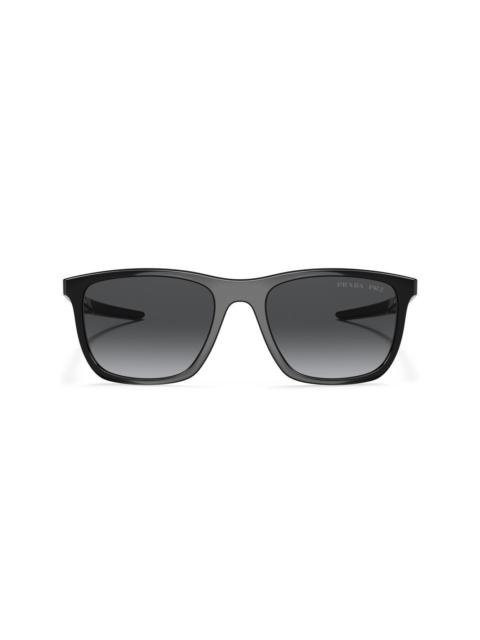 Prada logo-print rectangle-frame sunglasses
