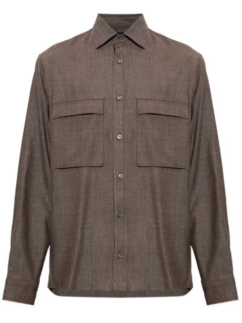 Paul & Shark WOOL AND SILK OVERSHIRT