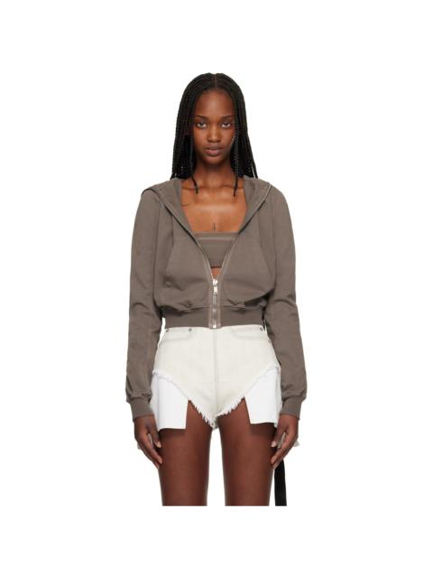 Rick Owens DRKSHDW Brown Temple Small Hoodie