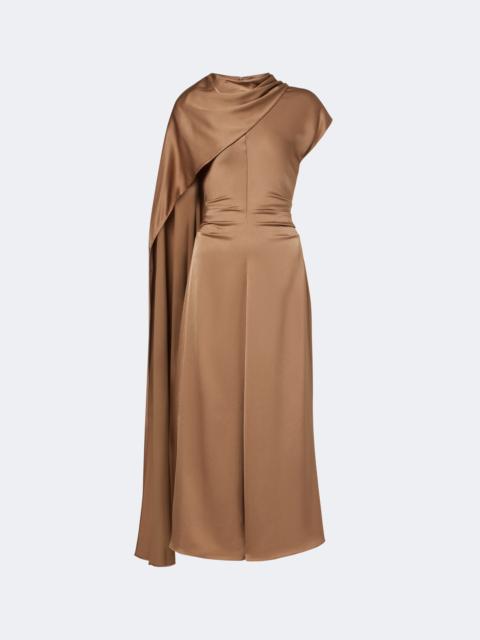 SIMKHAI Jacka caped satin midi dress