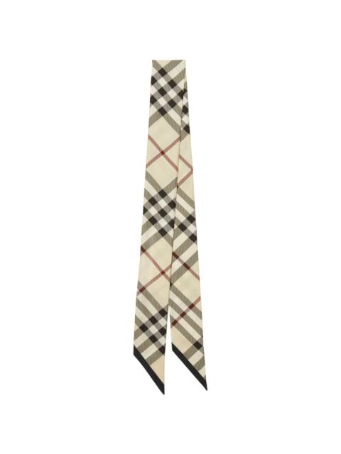Burberry checked silk scarf