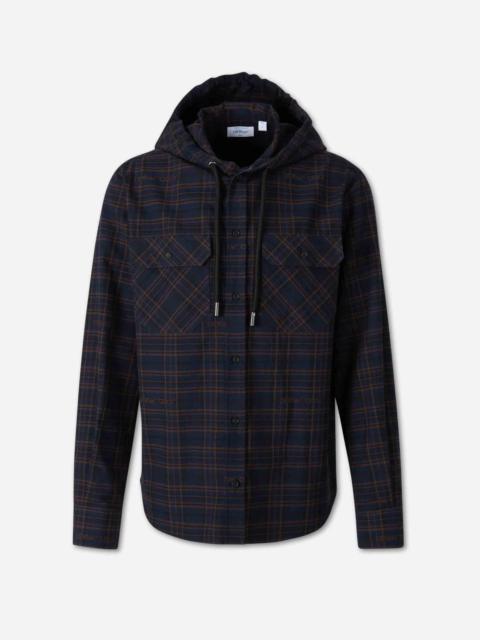 Off-White PLAID HOODED OVERSHIRT