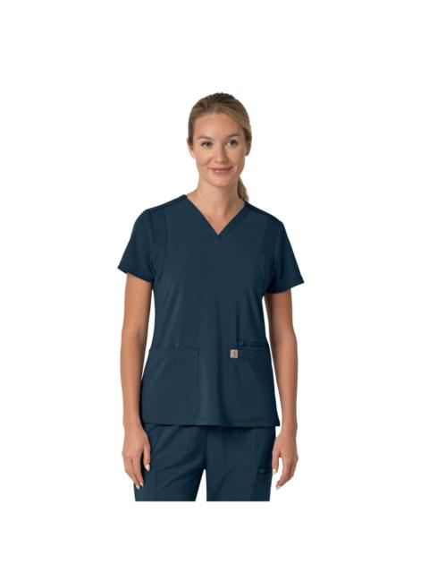 Carhartt Women's Force Cross-Flex Flex Panel V-Neck Scrub Top