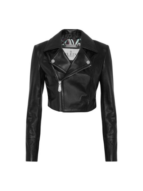 PHILIPP PLEIN Flame Racing leather jacket