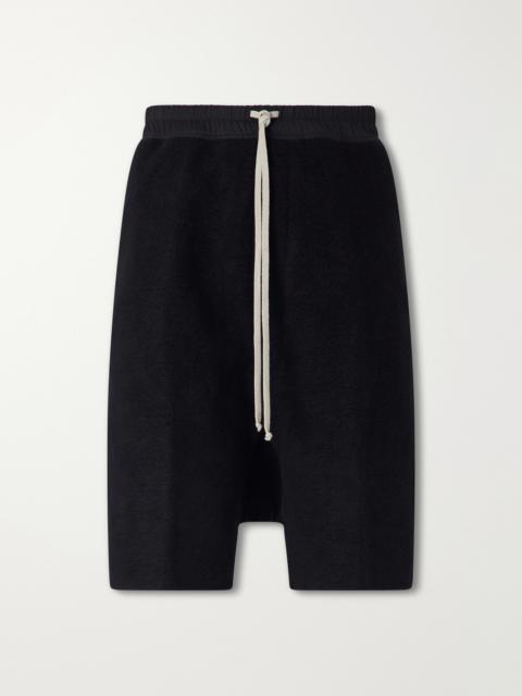 Rick Owens Rick's Pods Straight-Leg Cashmere Drawstring Shorts