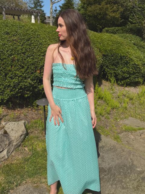 Hill House Home The Delphine Nap Skirt - Teal Poppy Half Drop