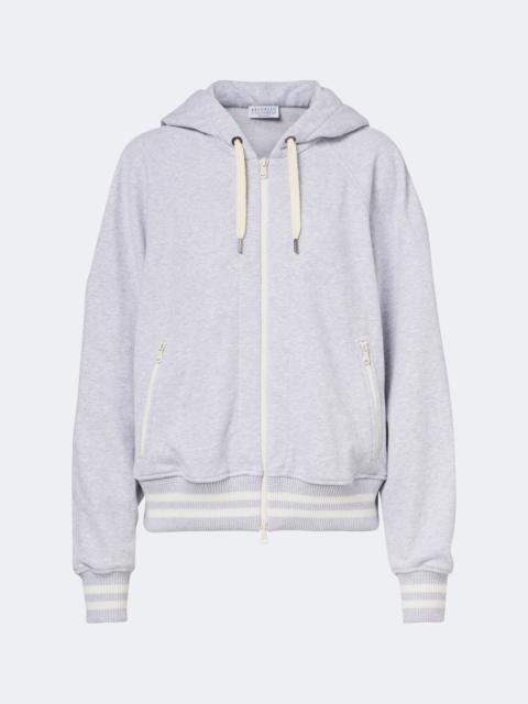 Brunello Cucinelli Cotton jersey zip-up hoodie