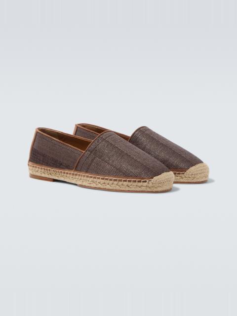 Brunello Cucinelli Leather-trimmed espadrilles