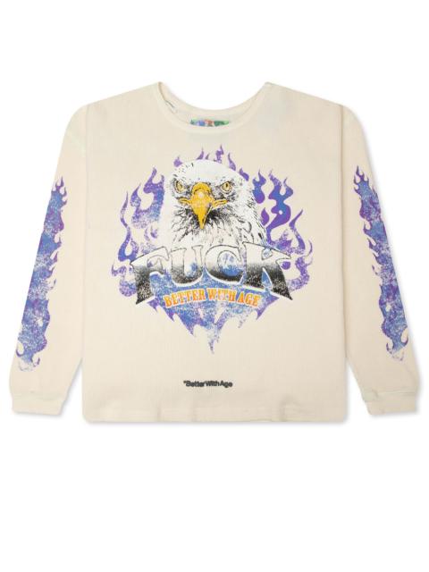 VANITY WAFFLE LONG SLEEVE - IVORY