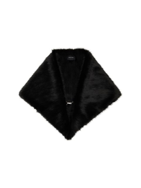 Simone Rocha Black Faux-Fur Clip Scarf