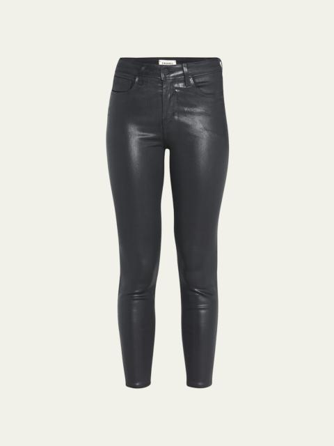 Margot Coated High-Rise Skinny Ankle Jeans