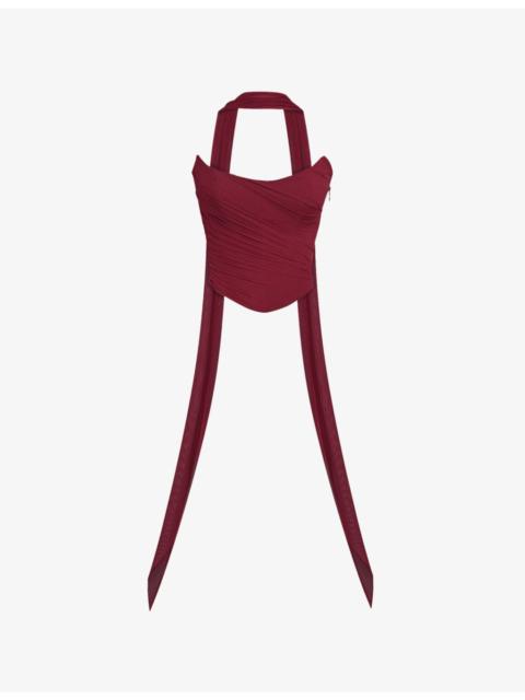 House of CB Hallie Strapless Stretch-Woven Corset