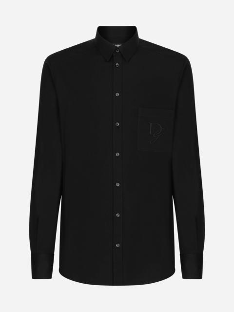 Cotton shirt with DG embroidery