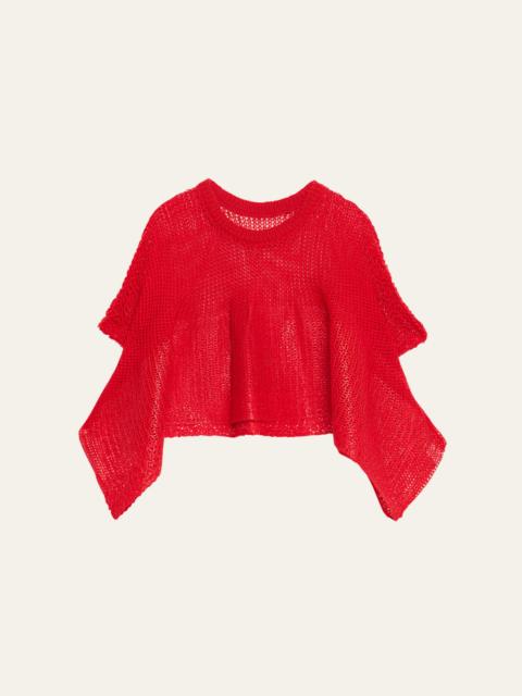 ISSEY MIYAKE Open-Knit Sleeveless Top